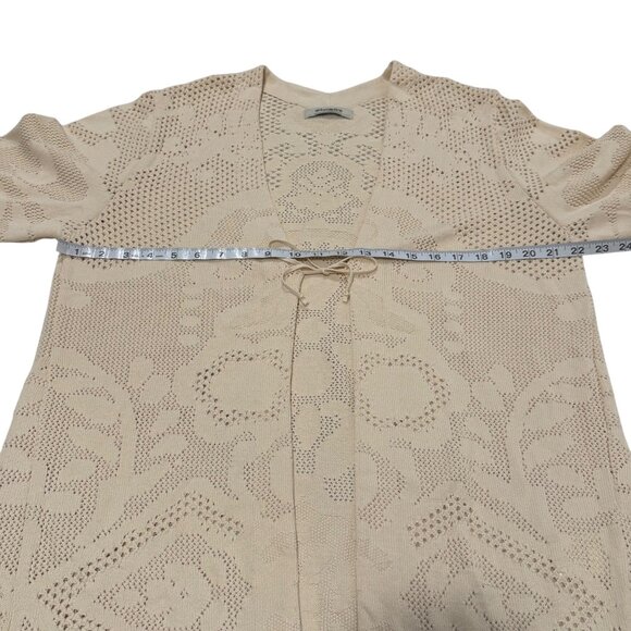 Aldo Martins Cream Lace Long Cardigan U.S. Size 6 - Picture 6 of 7